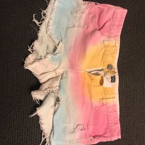 Billabong rainbow shorts.